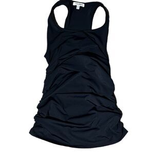 Good American Ruched Long Scoop Neck tank Top Size Medium